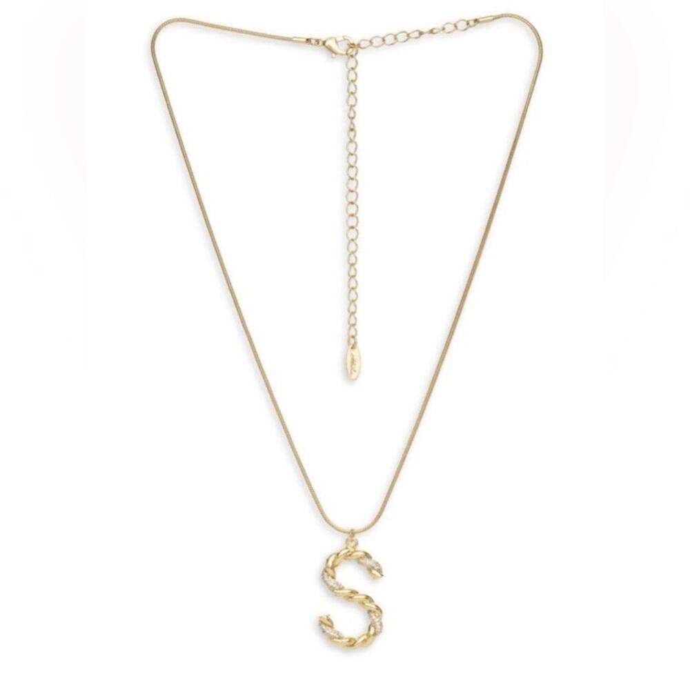 New ~ ETTIKA Letter “S”
18K Goldplated & Cubic Zirconia Initial Pendant …
